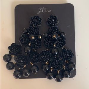 Jcrew black chandelier earrings. NWT